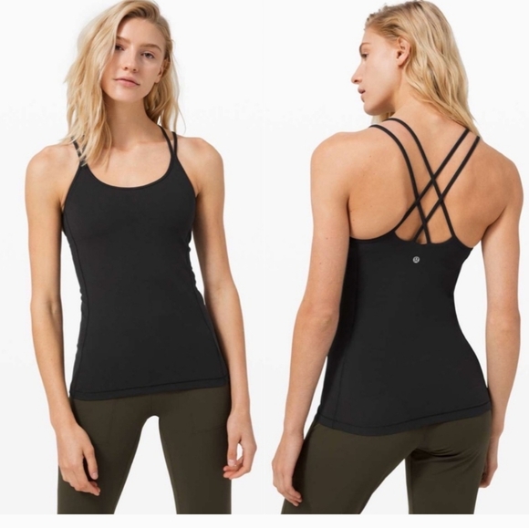 lululemon  free to be tank *everlux in black, size 8 - Picture 1 of 8